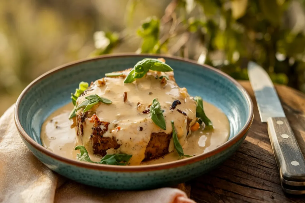 Bowl of Cowboy Butter with herbs and spices