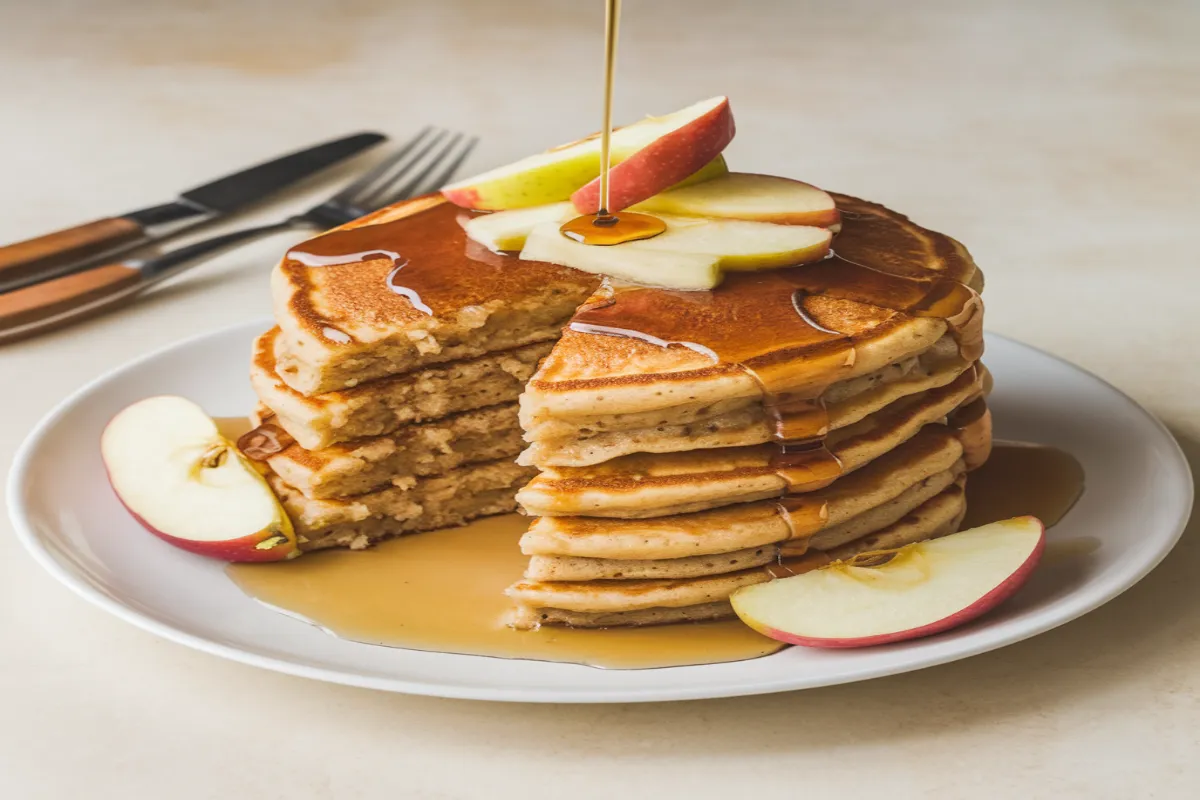 Fluffy Apple Cinnamon Pancakes