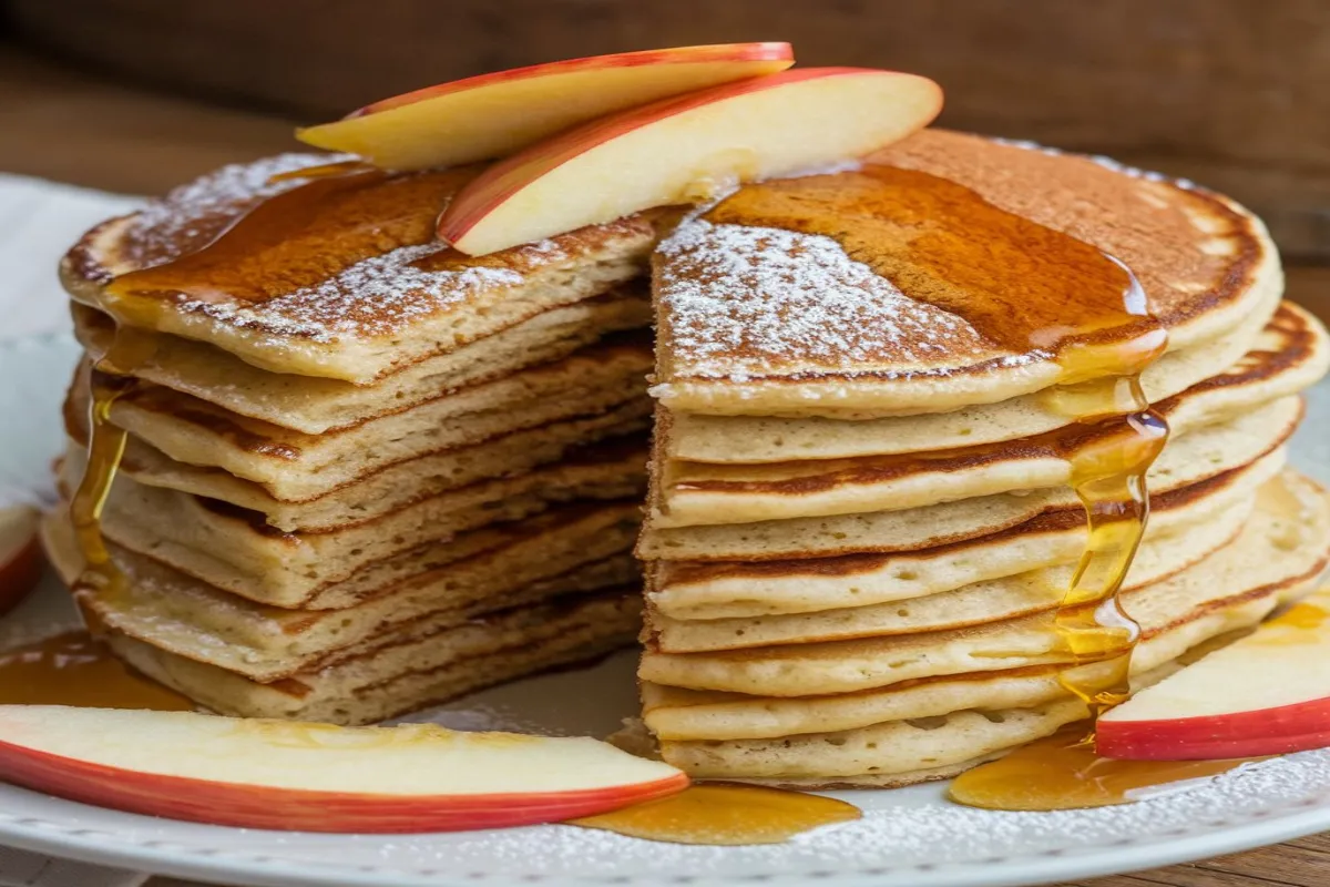 Fluffy Apple Cinnamon Pancakes