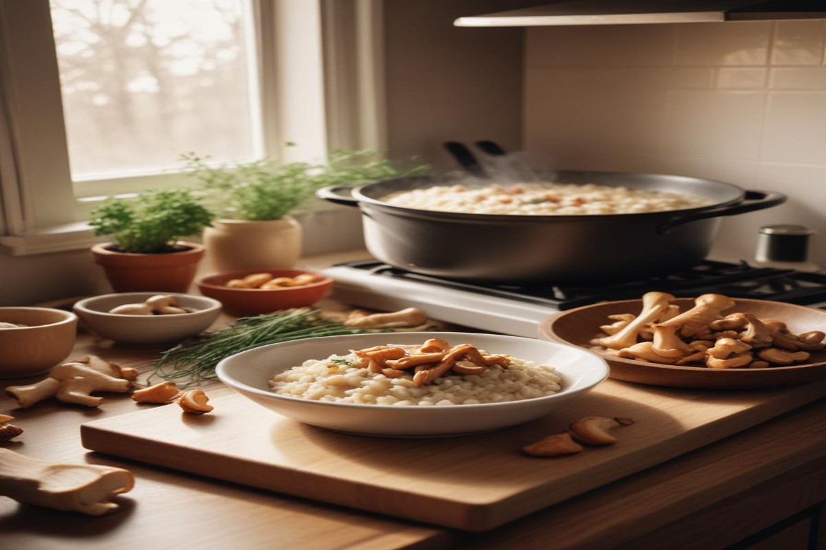 Creamy Chanterelle Mushroom Risotto with Fresh Herbs