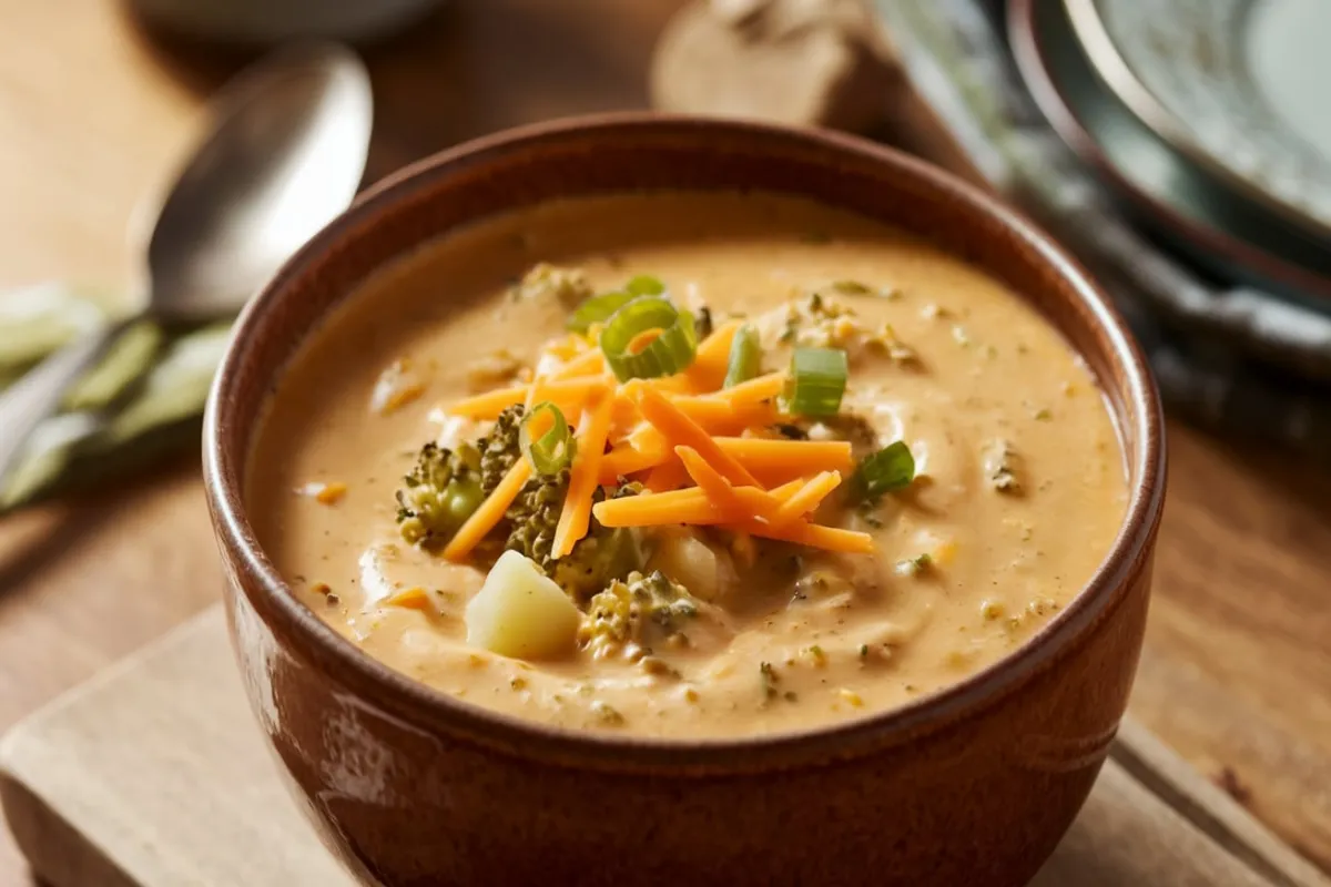 Crockpot Potato Broccoli Cheddar Soup Recipe