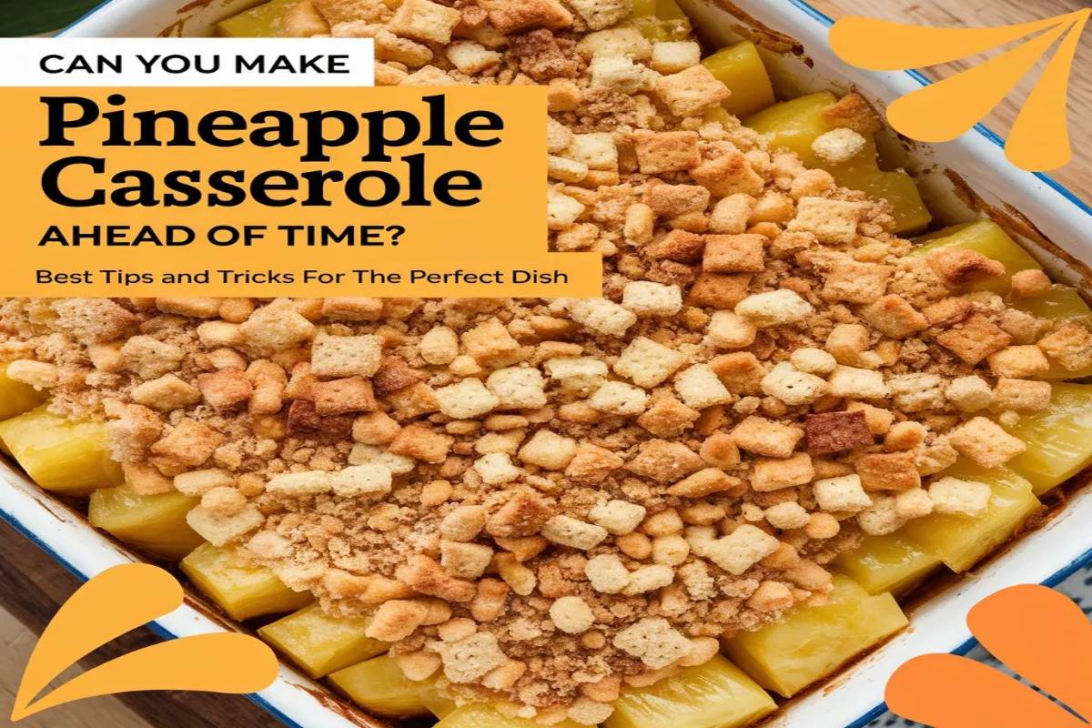 Pineapple casserole with crispy cracker topping